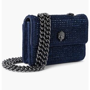 Kurt Geiger micro embellished denim bag